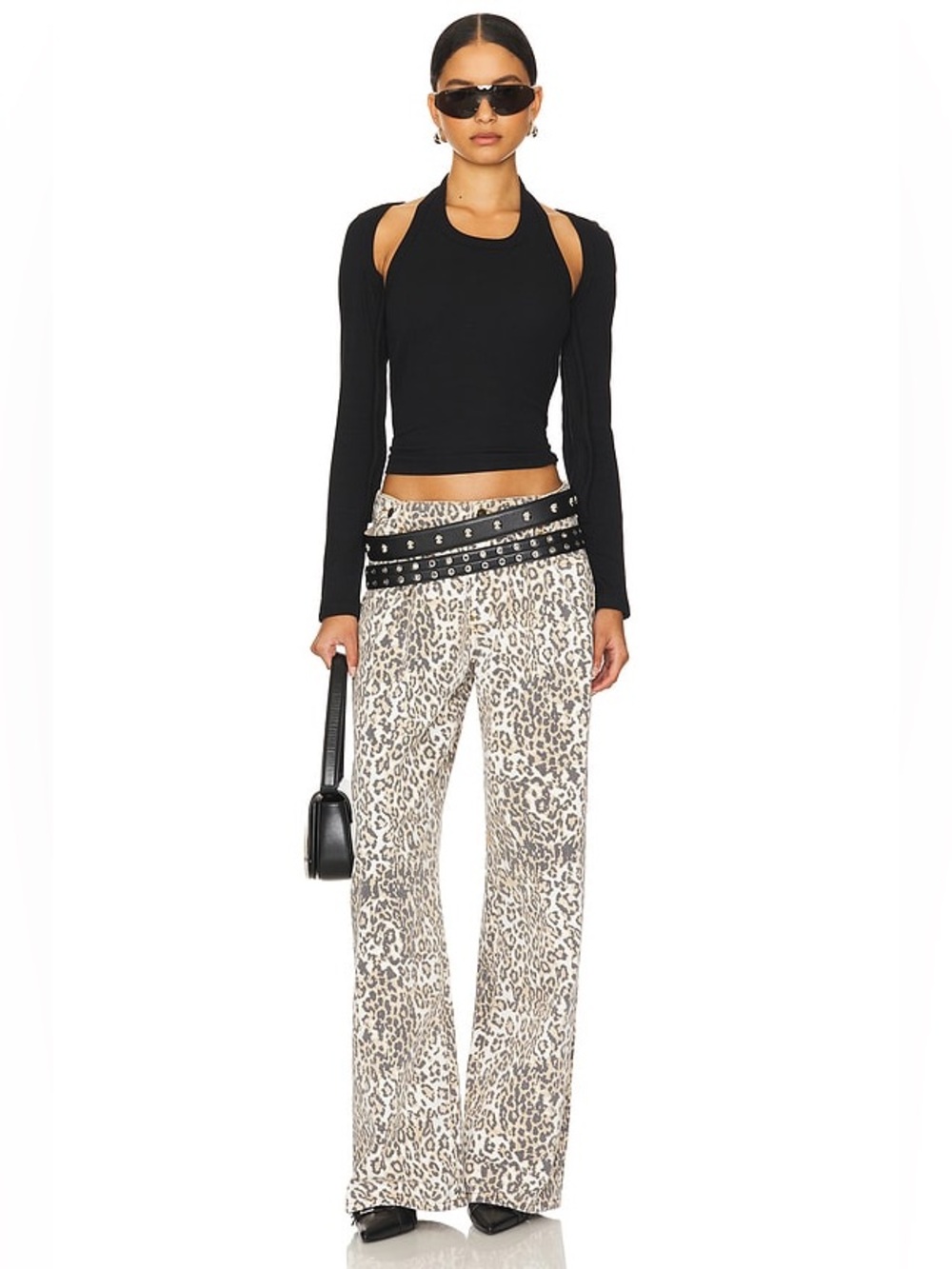 LIONESS She's All That Jeans in Leopard Fade Print Women's Size Small